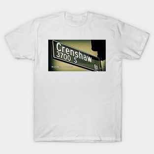 Crenshaw Boulevard, Los Angeles, California by Mistah Wilson T-Shirt